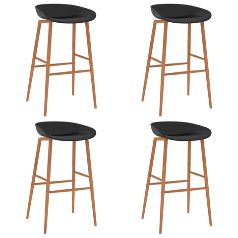 Bar Chairs 4 pcs Black