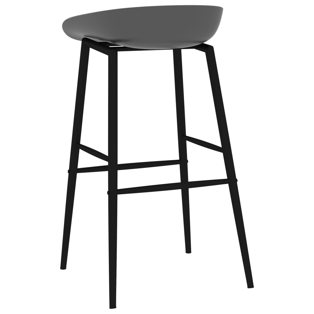 Grey colour - Bar Chairs 4 pcs Grey
