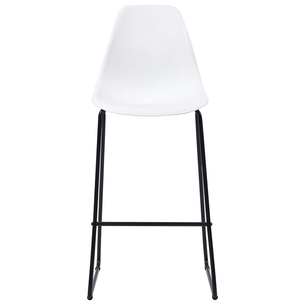 Bar Chairs 4 pcs White Plastic