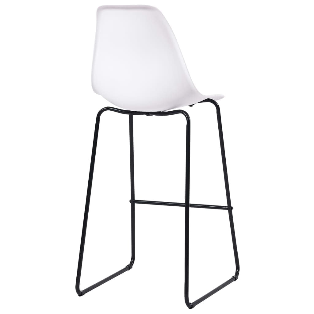 Bar Chairs 4 pcs White Plastic