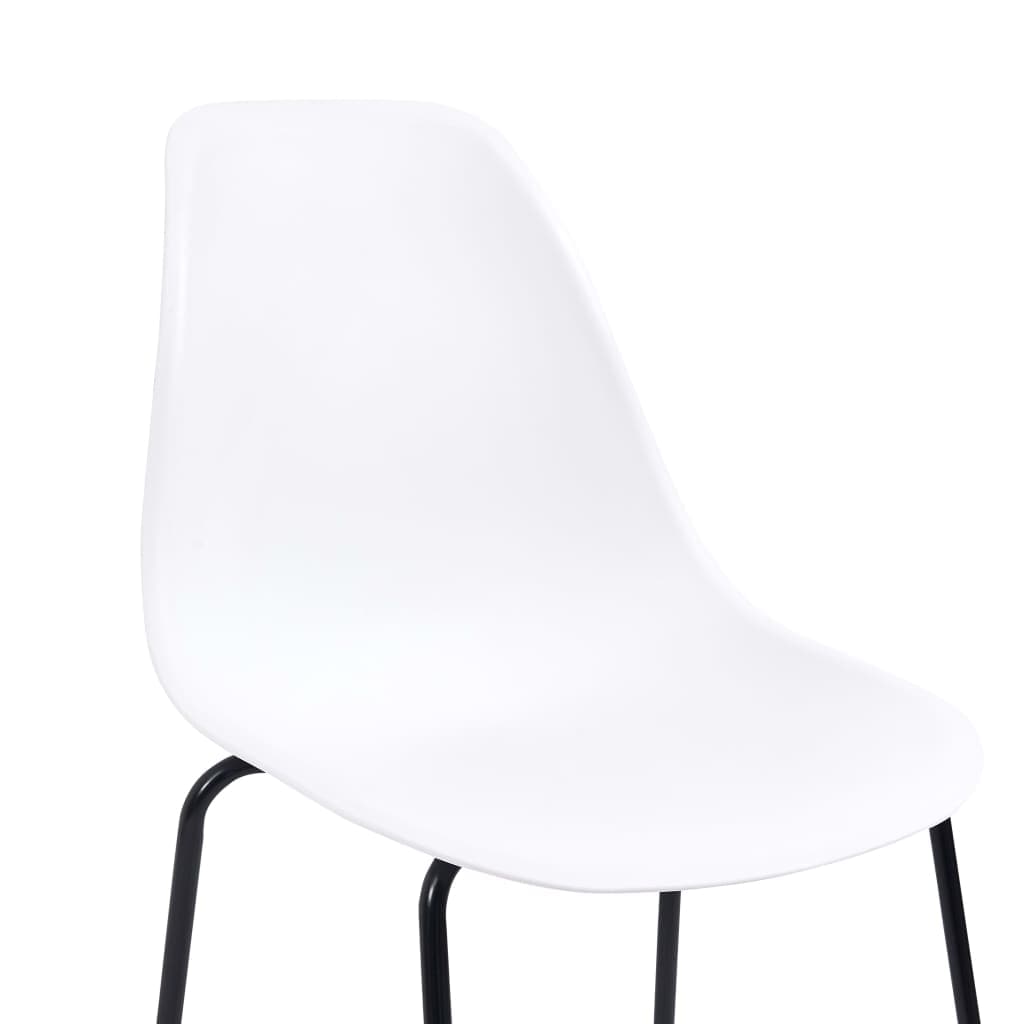 Bar Chairs 4 pcs White Plastic