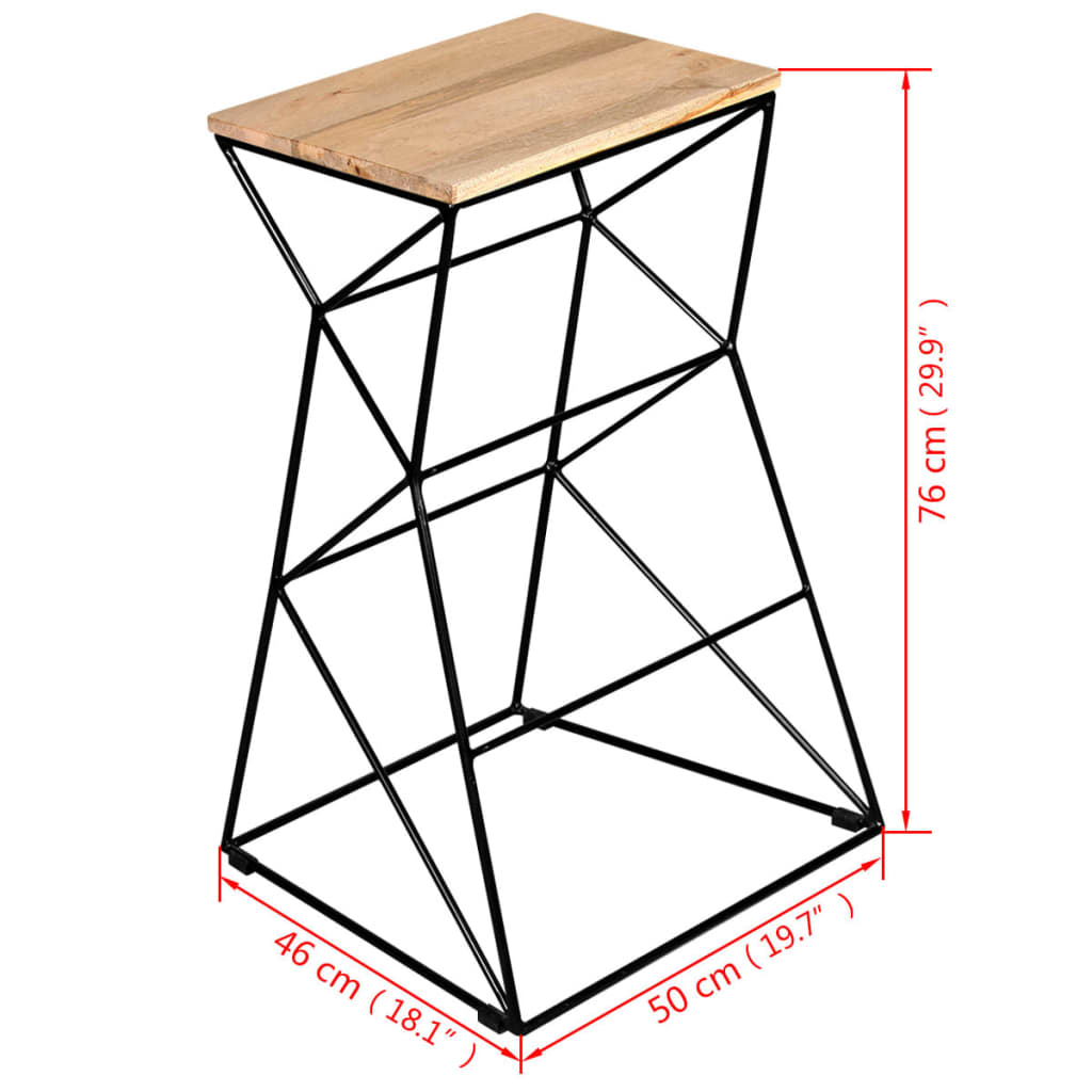 Bar Stool Solid Mango Wood