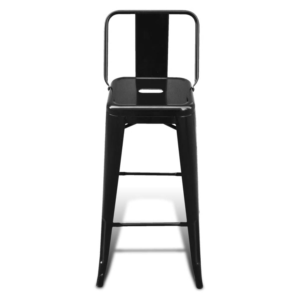 Bar Stools 2 pcs Black Steel