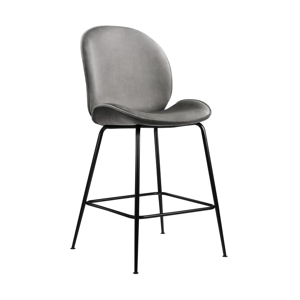 Bar Stools Kitchen Stool Chairs Barstool Dining Chair Velvet Metal Grey