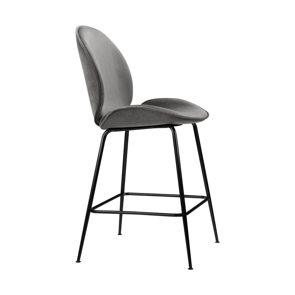 Bar Stools Kitchen Stool Chairs Barstool Dining Chair Velvet Metal Grey