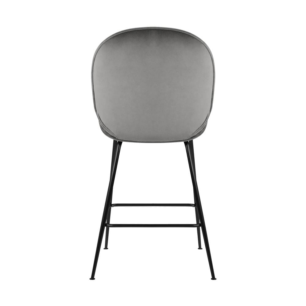 Bar Stools Kitchen Stool Chairs Barstool Dining Chair Velvet Metal Grey