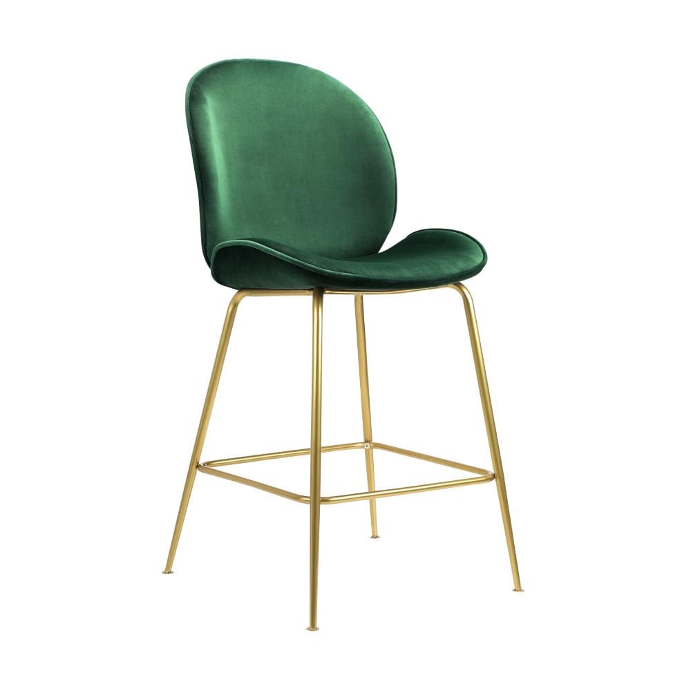 Bar Stools Kitchen Stool Chairs Barstool Dining Chair Velvet Metal x2