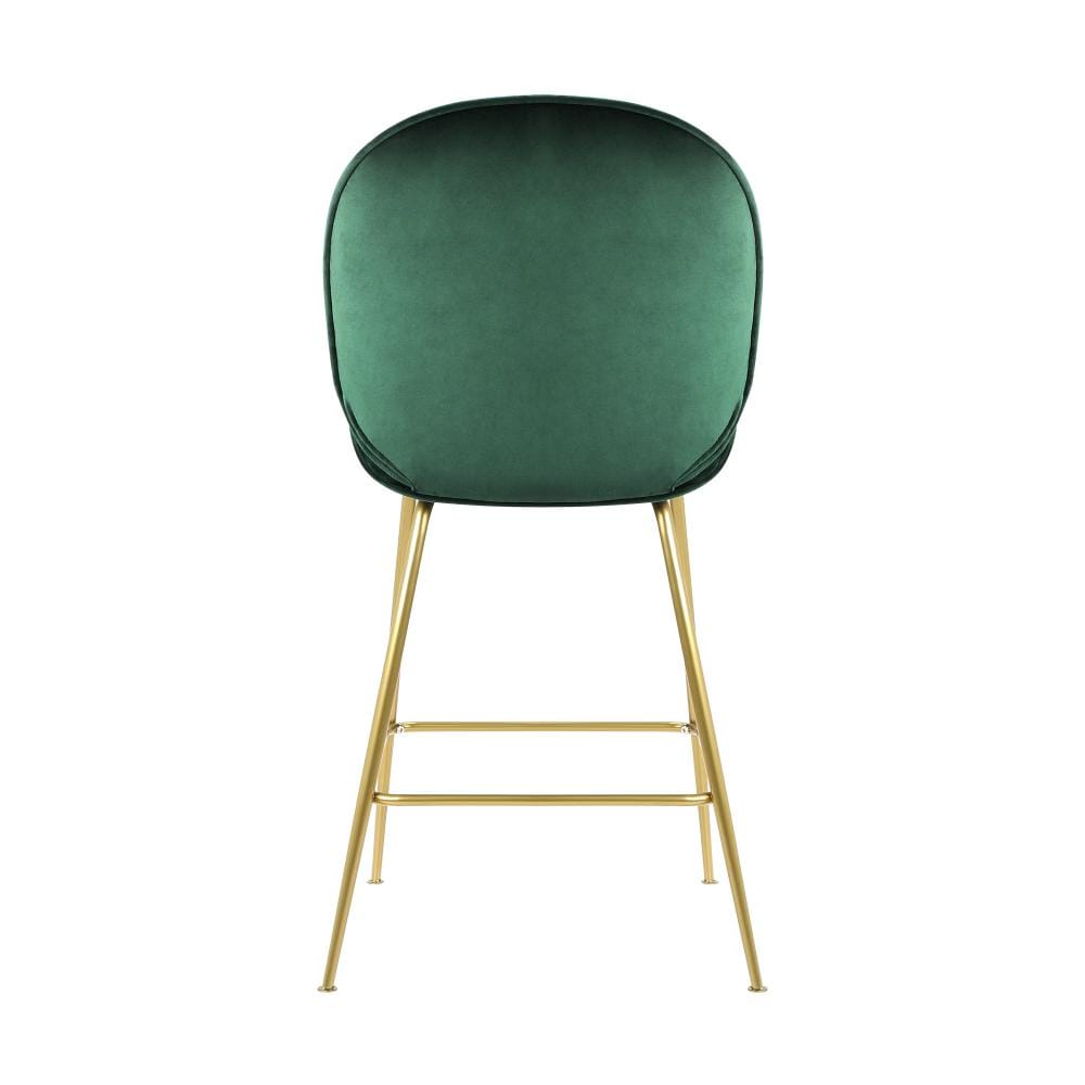 Bar Stools Kitchen Stool Chairs Barstool Dining Chair Velvet Metal x2