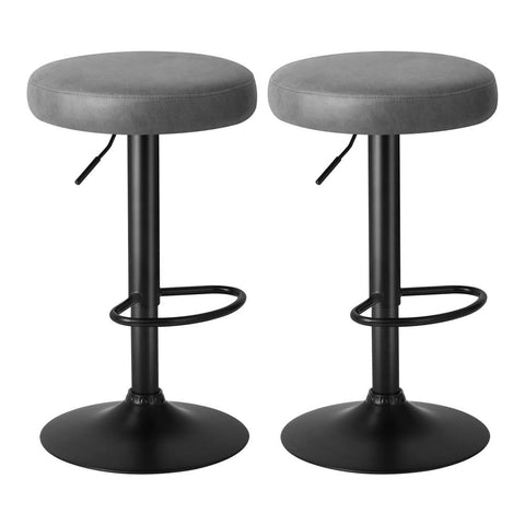 Bar Stools Kitchen Stools Gas Lift Dining Chairs PU leather Seat x2