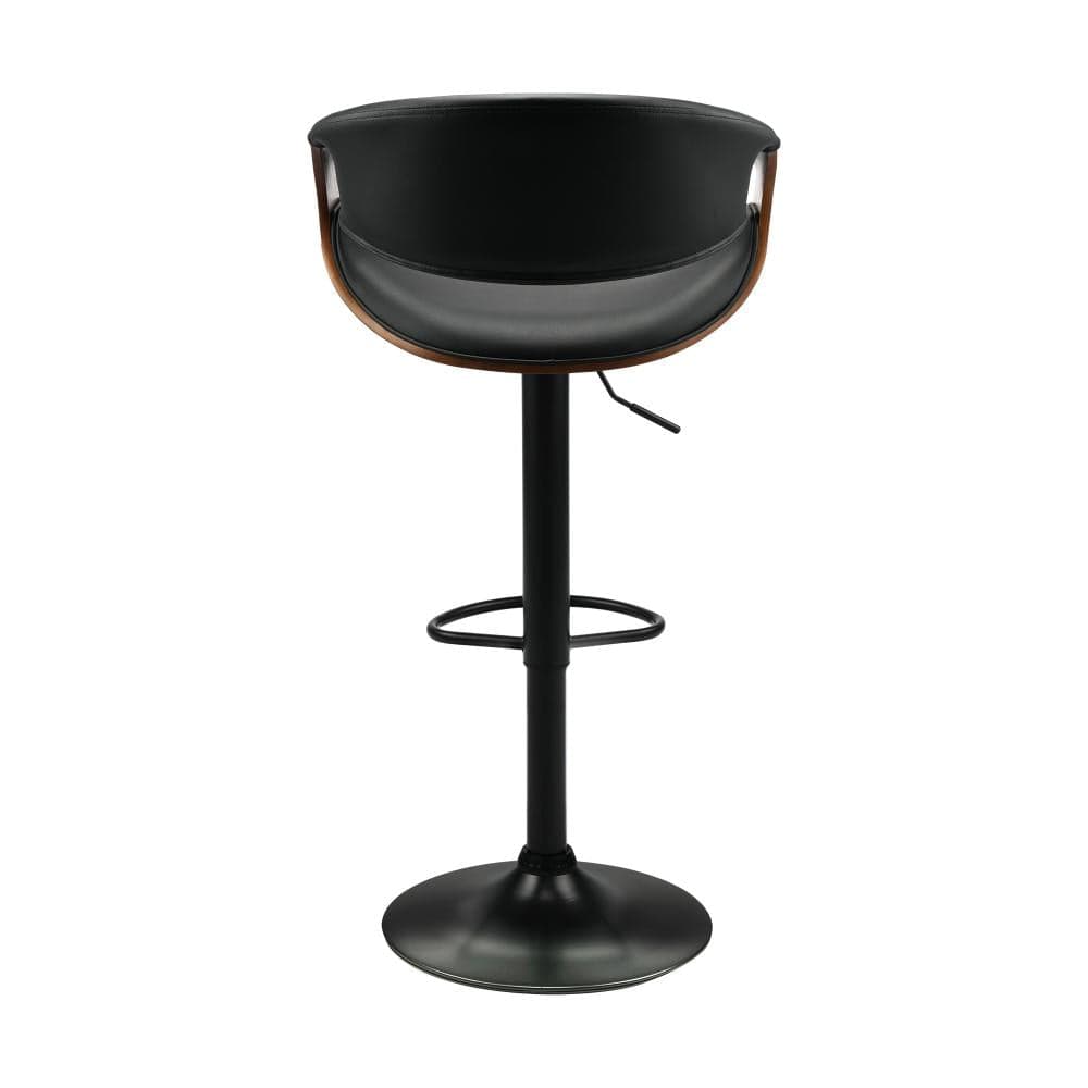 Bar Stools  Swivel Chair Kitchen Gas Lift Wooden Bar Stool Leather x1