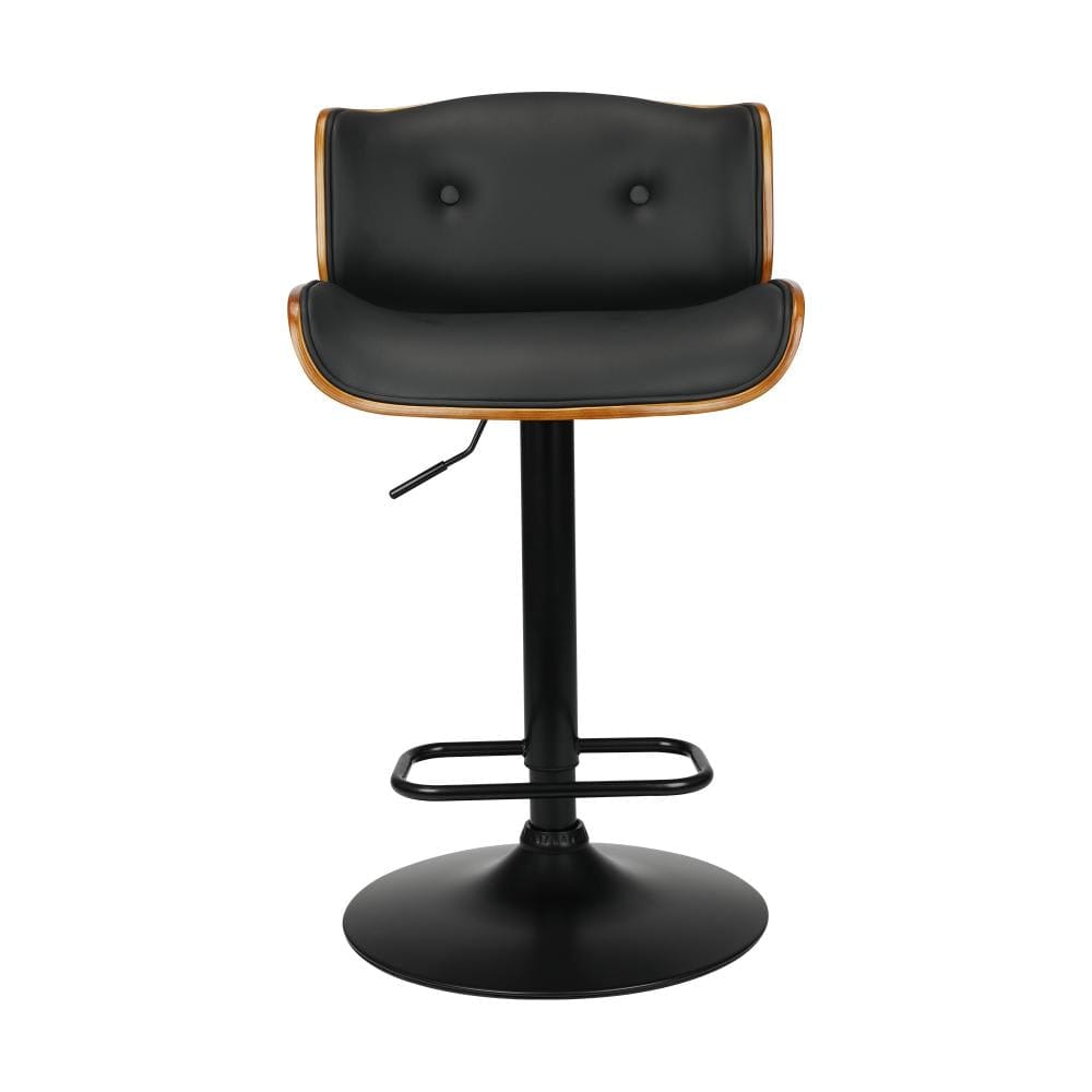 Bar Stools  Swivel Chair Kitchen Gas Lift Wooden Chairs Leather x1