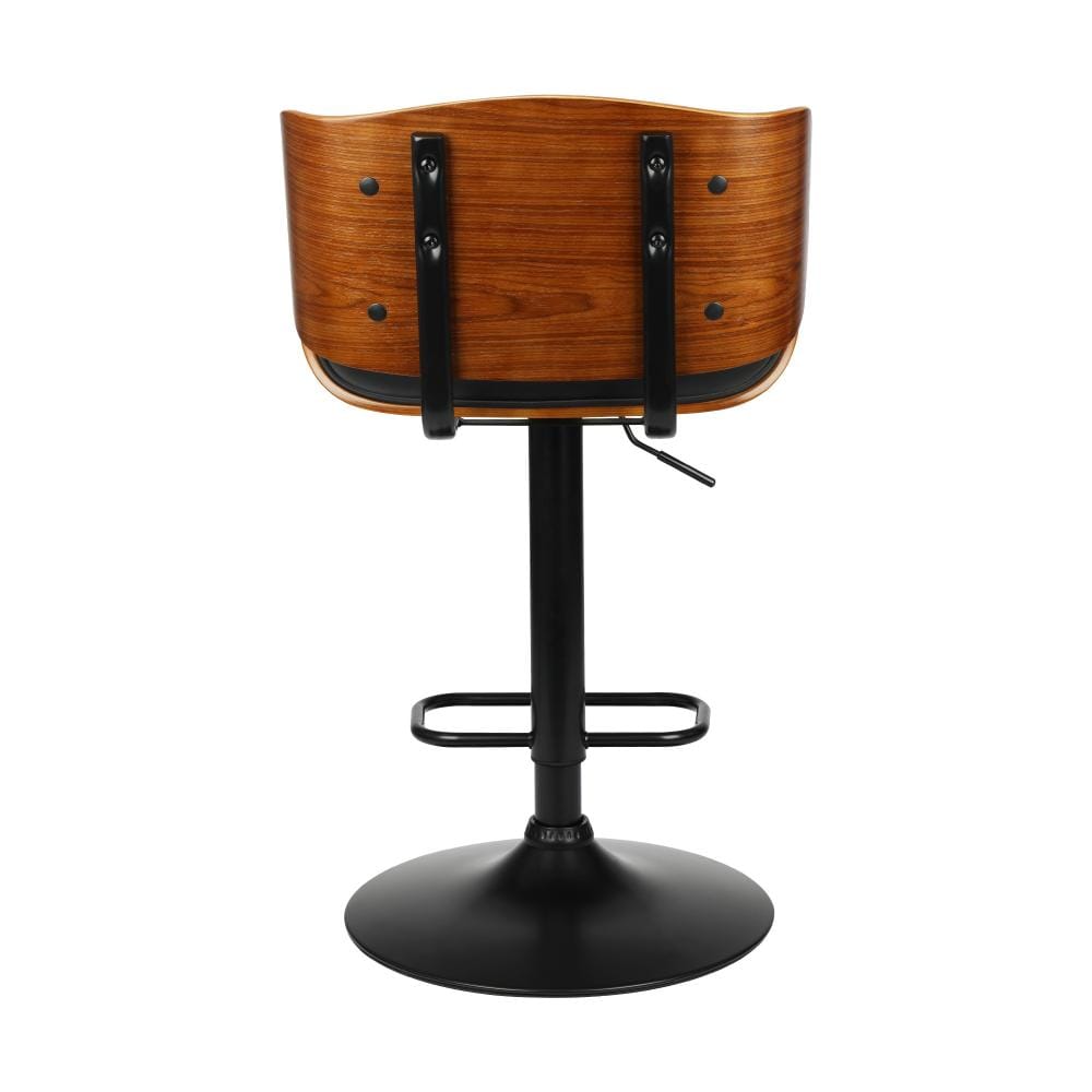 Bar Stools  Swivel Chair Kitchen Gas Lift Wooden Chairs Leather x1