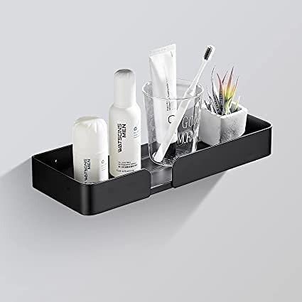 Bathroom 2-Tier Shelves Shower Caddy Wall For Kitchen Toilet Drilling