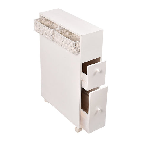 Bathroom Storage Cabinet Tissue Box Holder Basket