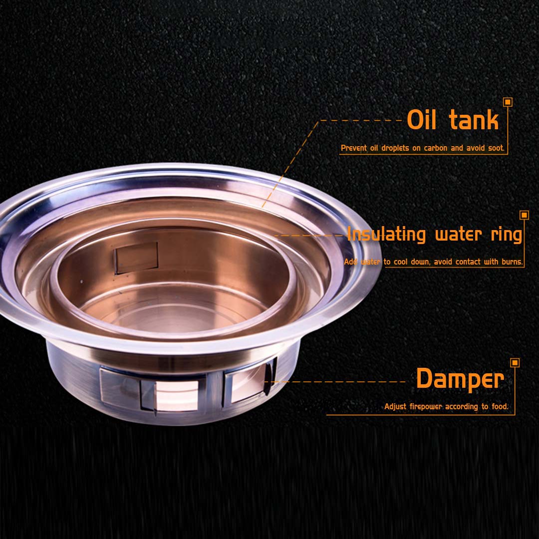 freestanding BBQ Grill Stainless Steel Portable Smokeless Charcoal Grill Home Outdoor Camping