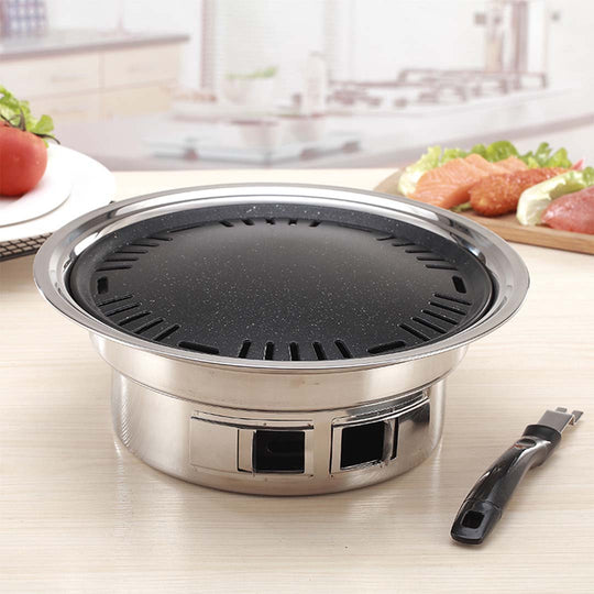 freestanding BBQ Grill Stainless Steel Portable Smokeless Charcoal Grill Home Outdoor Camping