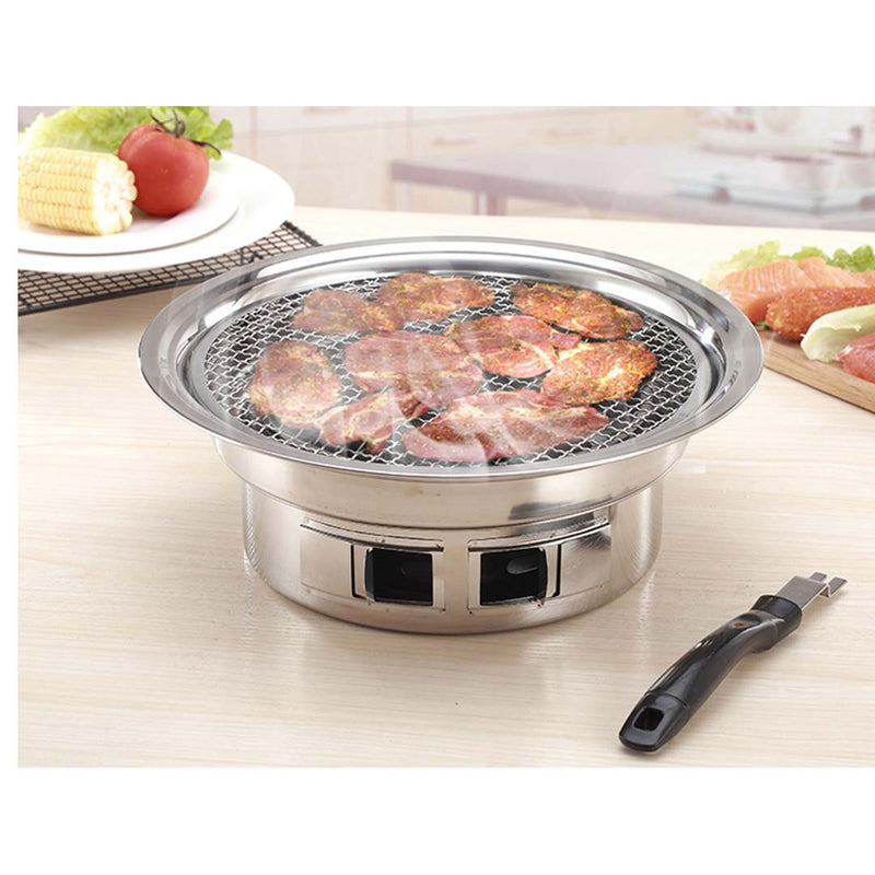 freestanding BBQ Grill Stainless Steel Portable Smokeless Charcoal Grill Home Outdoor Camping