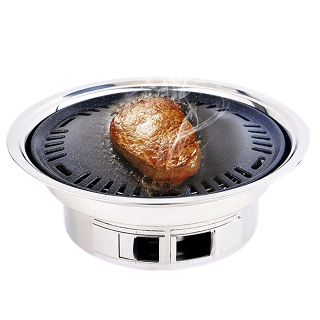 freestanding BBQ Grill Stainless Steel Portable Smokeless Charcoal Grill Home Outdoor Camping