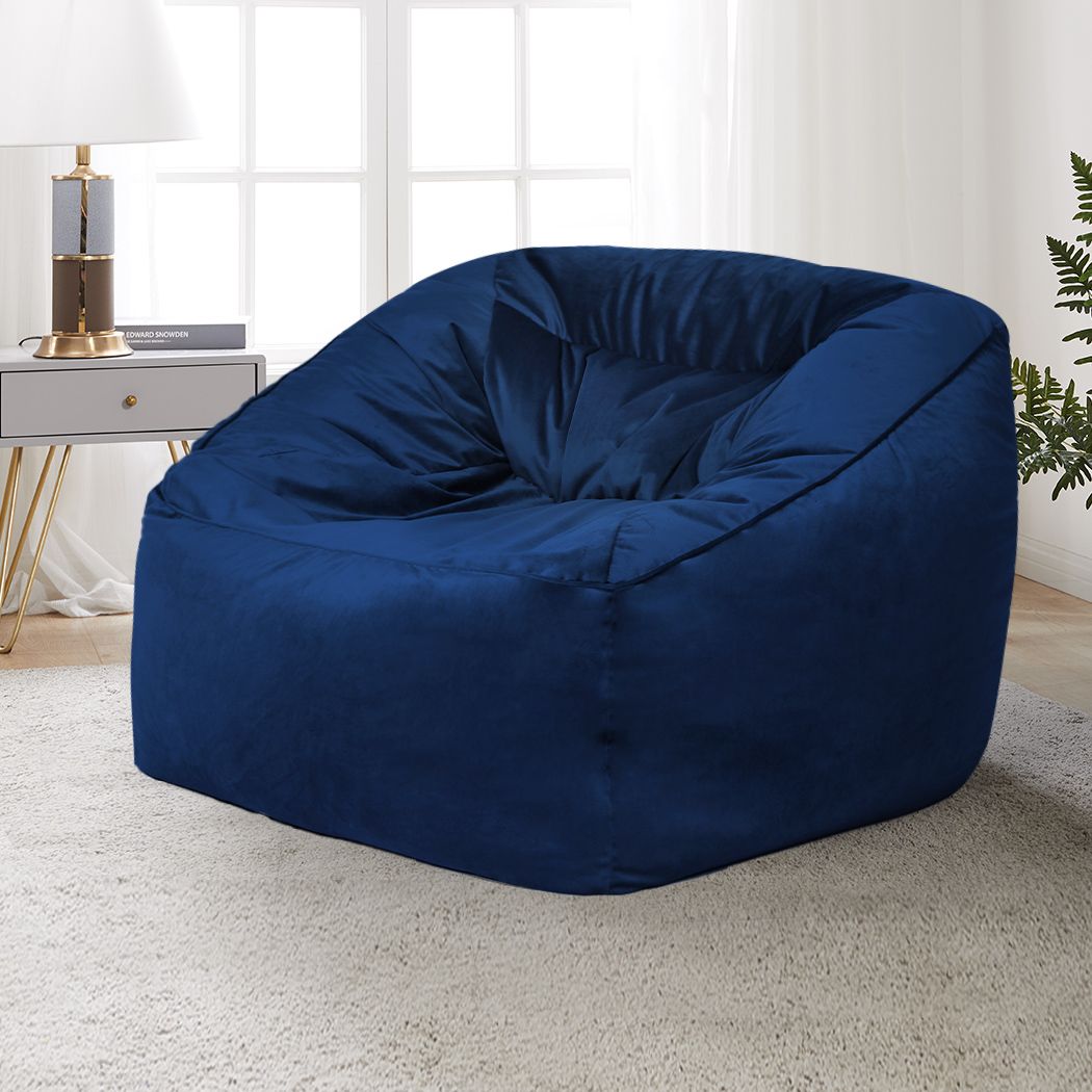 Bean Bag Chair Cover Soft Velevt Home Game Seat