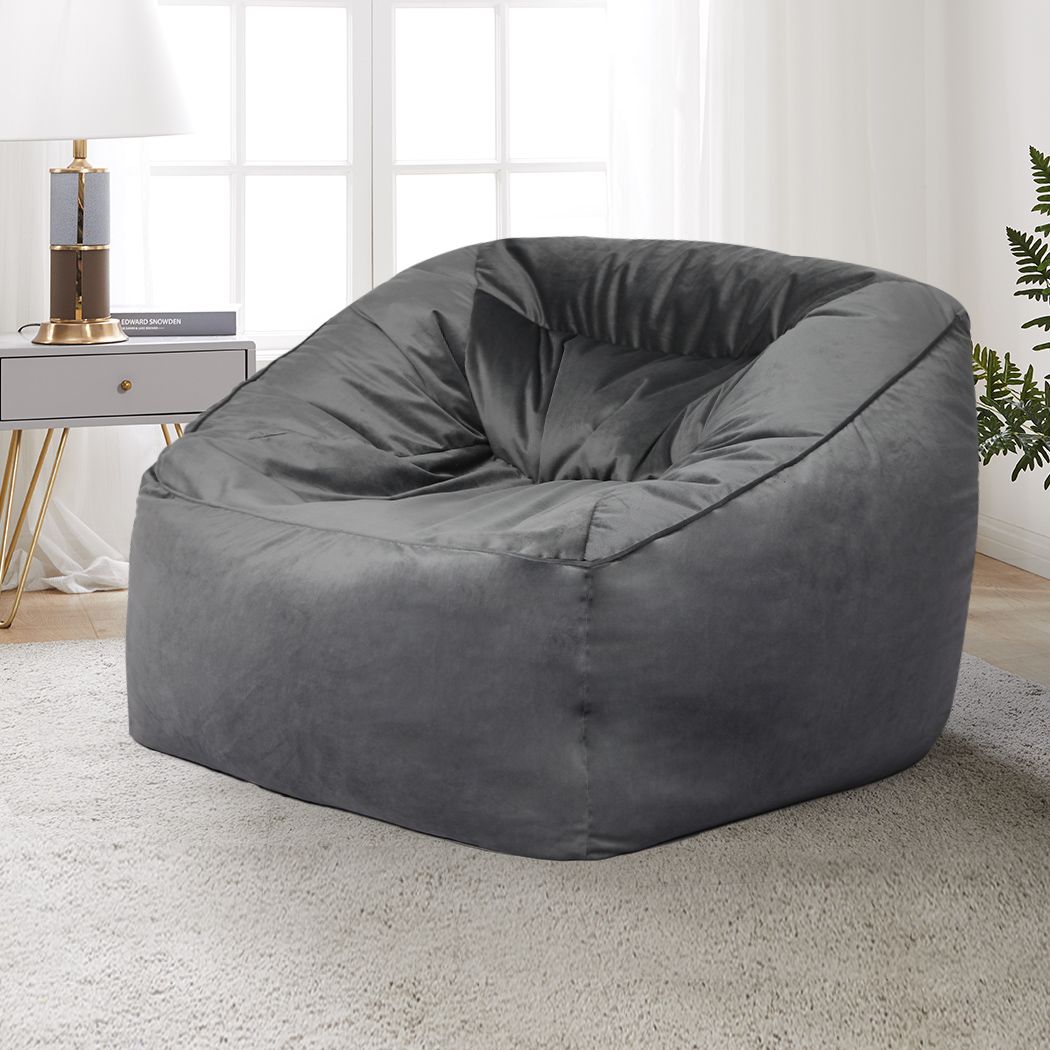Bean Bag Chair Cover Soft Velevt Home Game Seat