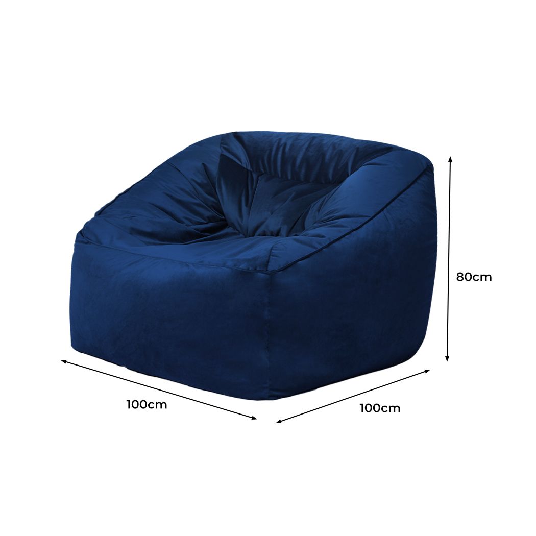 Bean Bag Chair Cover Soft Velevt Home Game Seat