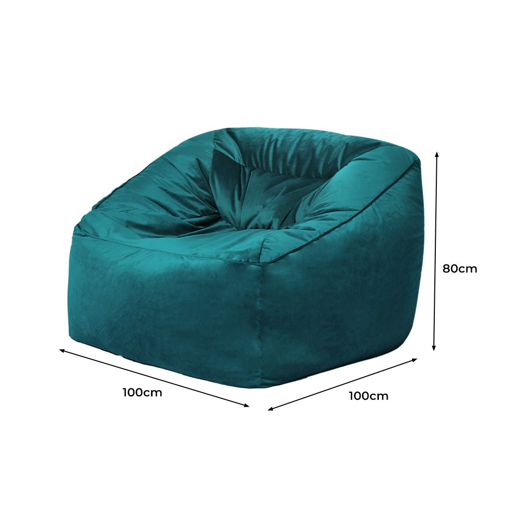 Bean Bag Chair Cover Soft Velevt Home Game Seat