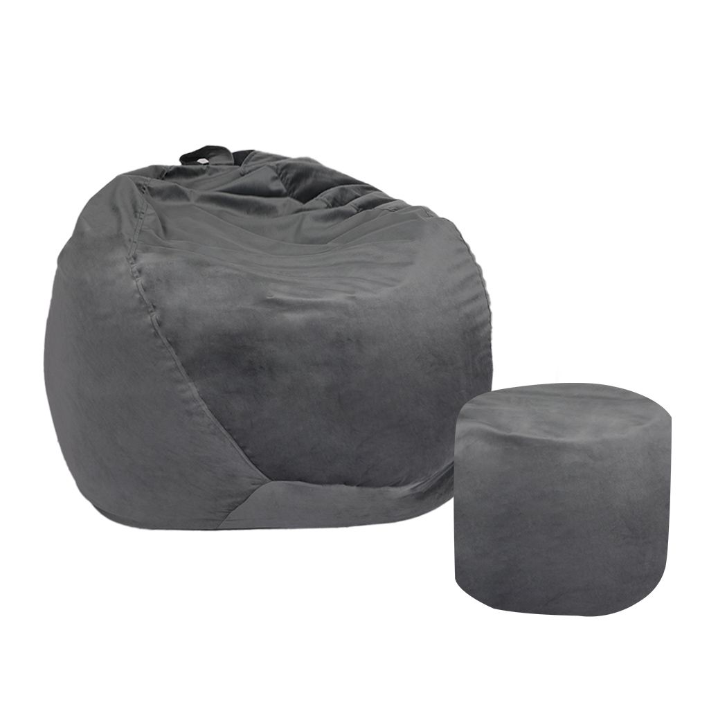 Bean Bag Chair Cover With Foot Stool Home Game