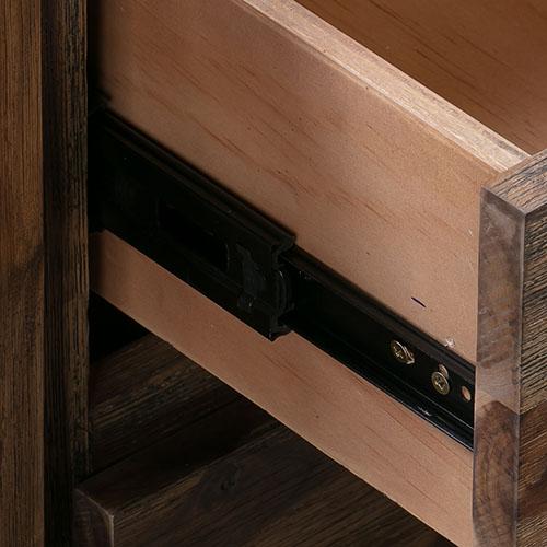 Bedroom Beautiful Vintage Style Bedside Table -Chocolate