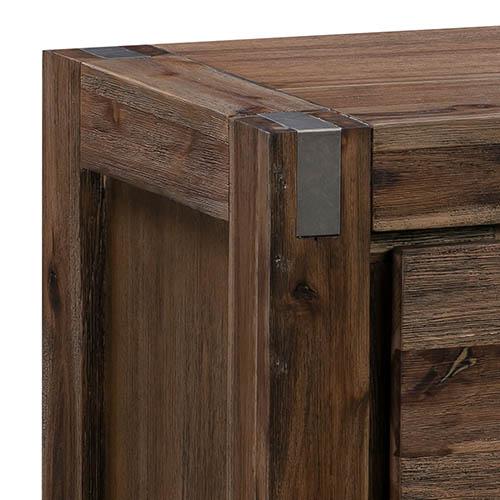 Bedroom Beautiful Vintage Style Bedside Table -Chocolate
