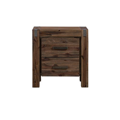 Bedroom Beautiful Vintage Style Bedside Table -Chocolate