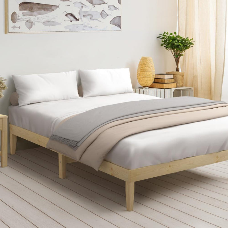 Bed Frame King Size Wooden Timber Bed Frame Wood Mattress