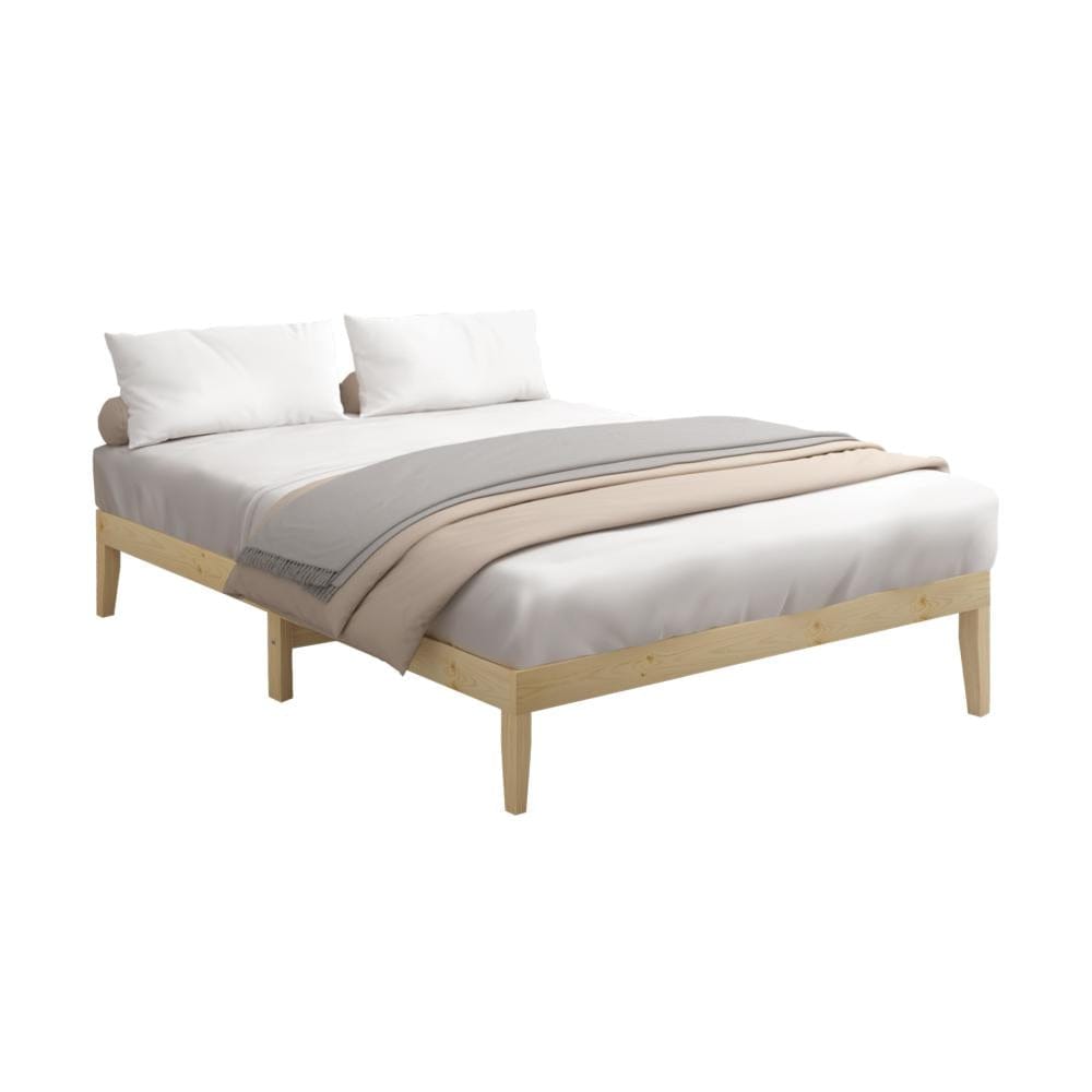 Bed Frame Queen Size Wooden Timber Mattress Base Bedroom Furniture