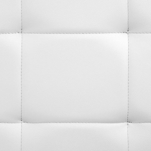 Bed Frame White Leather  King Single
