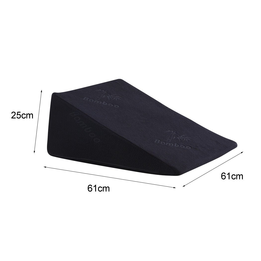 Bedding Bed Wedge Pillow Cushion Back Support Sleep with Cover