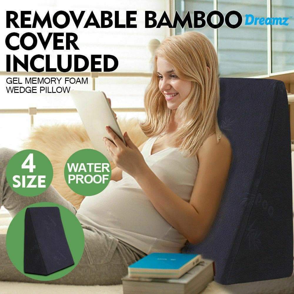 bedding Bed Wedge Pillow Cushion Neck Back Support With Cover