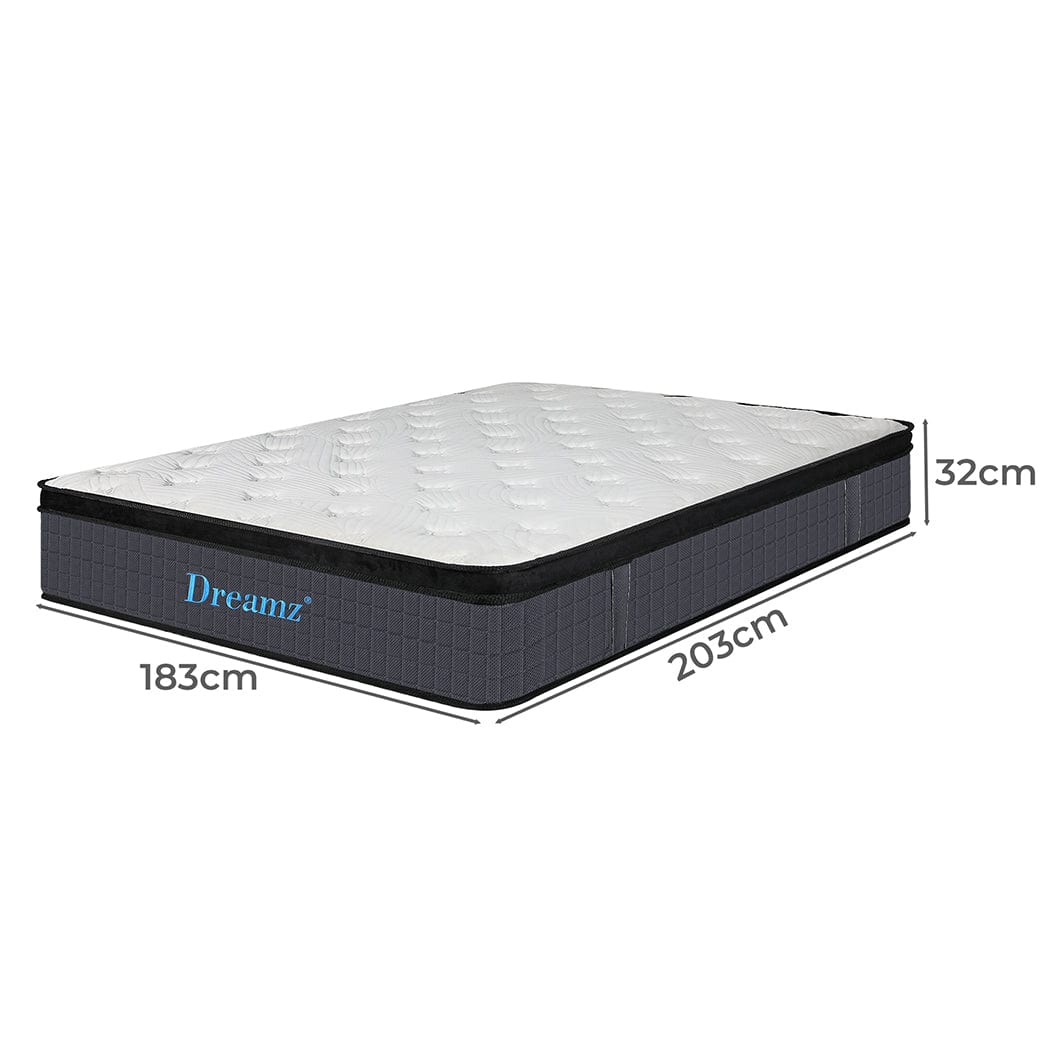 Bedding Mattress Spring King Size Premium Bed Top Foam Medium Firm 32CM