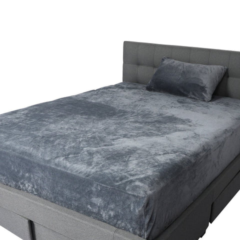 Bedding Set Ultrasoft Fitted Bed Sheet Dark Grey King Single
