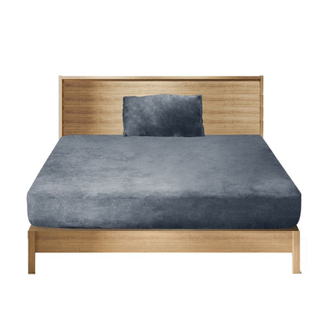 Bedding Set Bedding Set Ultrasoft Fitted Bed Sheet Dark Grey King Single