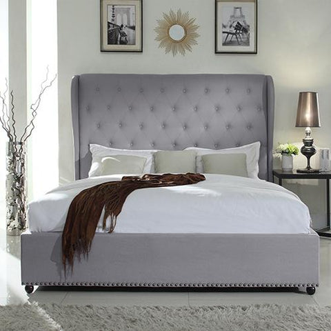 Bedroom Bedframe Queen Size Grey Colour