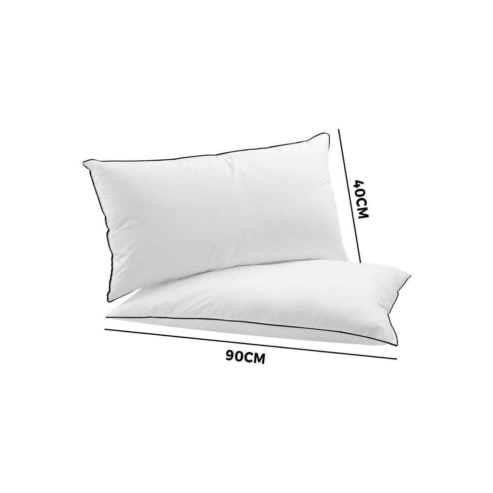 Bedra Microfibre Pillow Hotel Cotton Cover Home Soft Quality Luxury 4pcs 48x73cm