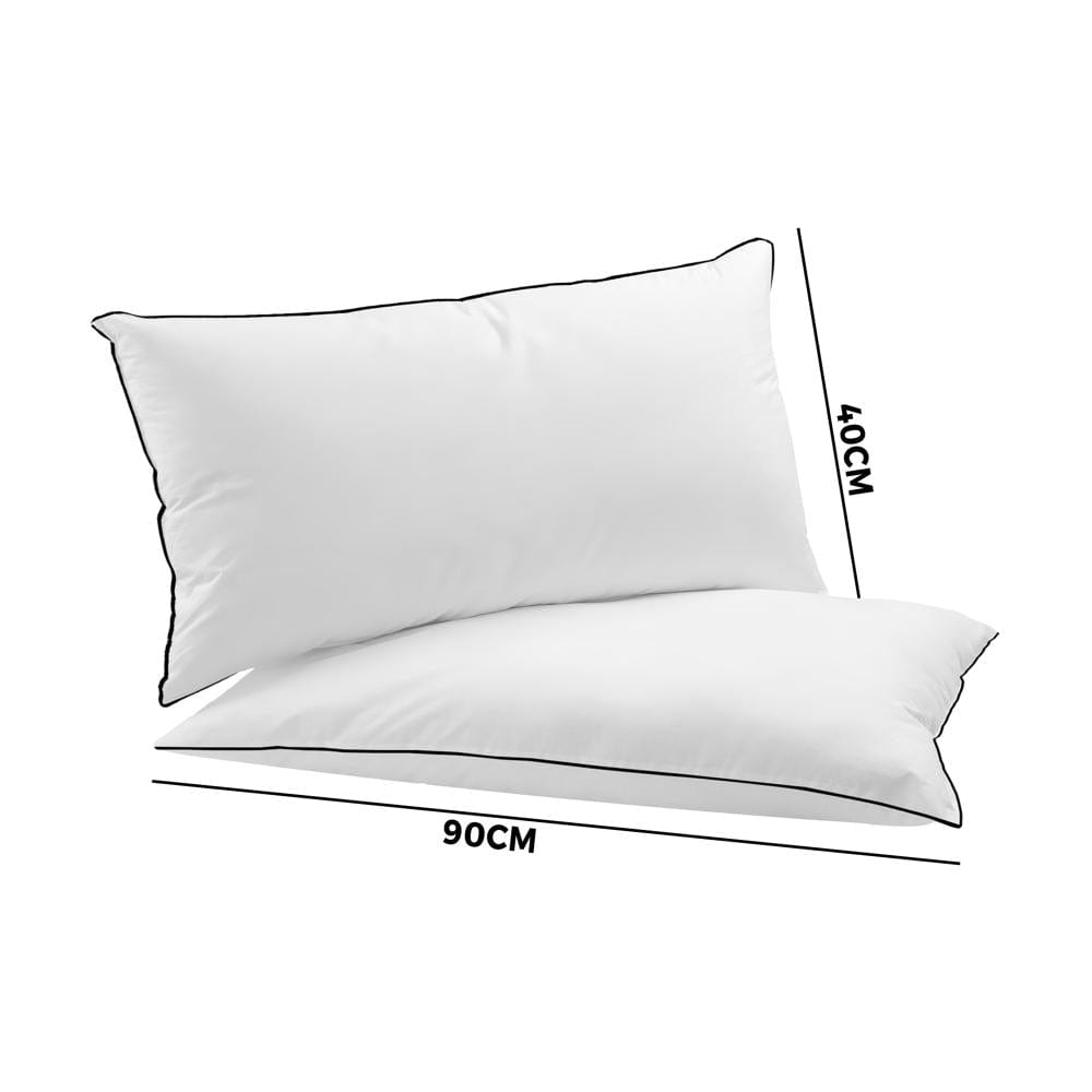 Bedra Microfibre Pillow Hotel Cotton Cover Home Soft Quality Luxury 4pcs 50x90cm