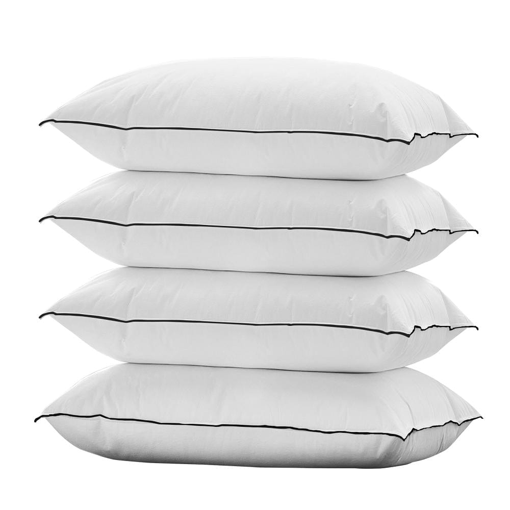 Bedra Microfibre Pillow Hotel Cotton Cover Home Soft Quality Luxury 4pcs 50x90cm