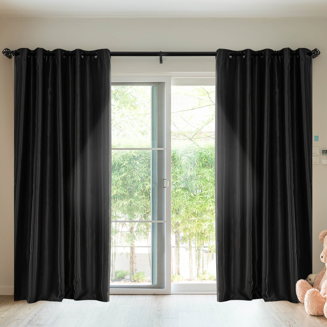 living room Bedroom Blockout Curtains Black 140CM x 230CM