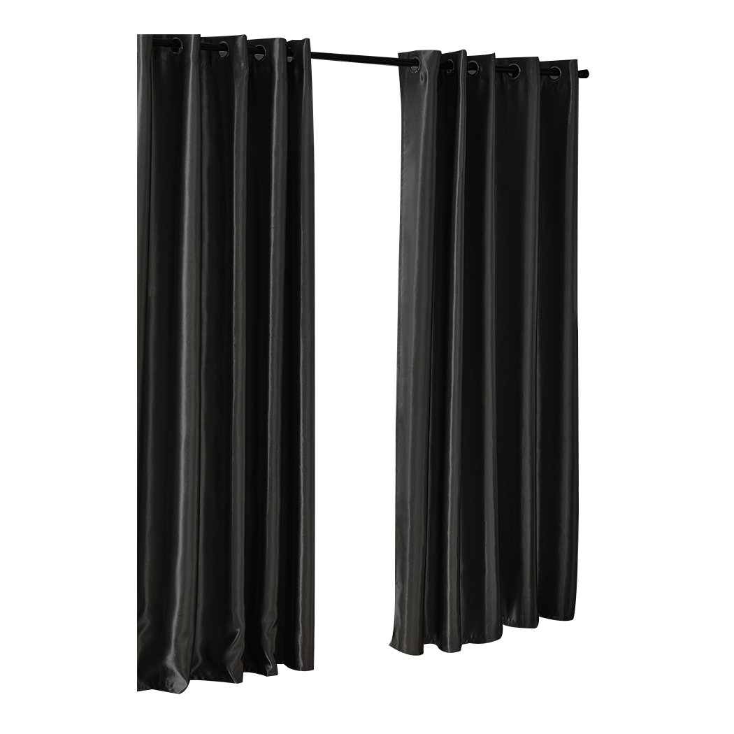 living room Bedroom Blockout Curtains Black 140CM x 244CM