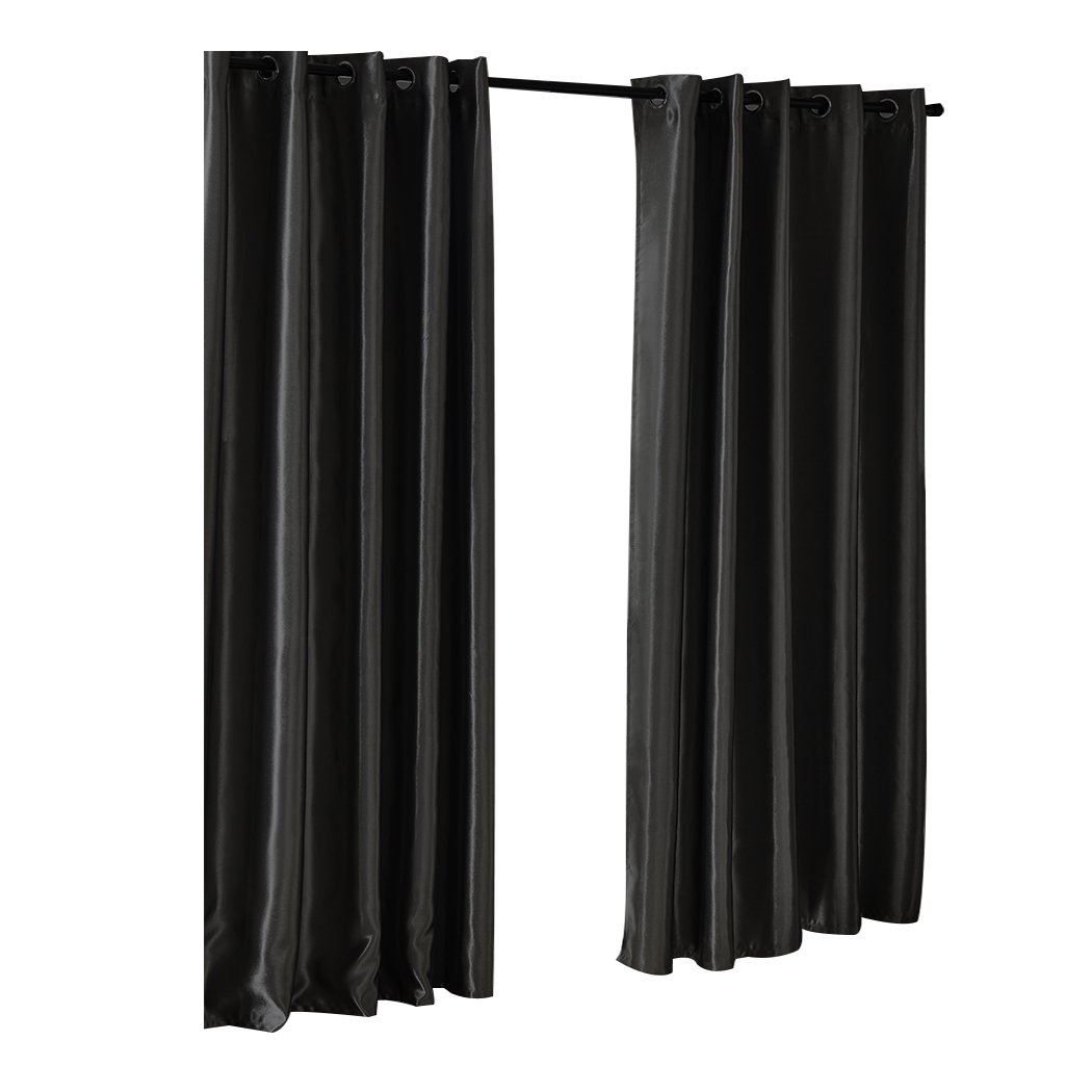 living room Bedroom Blockout Curtains Black 180CM x 213CM