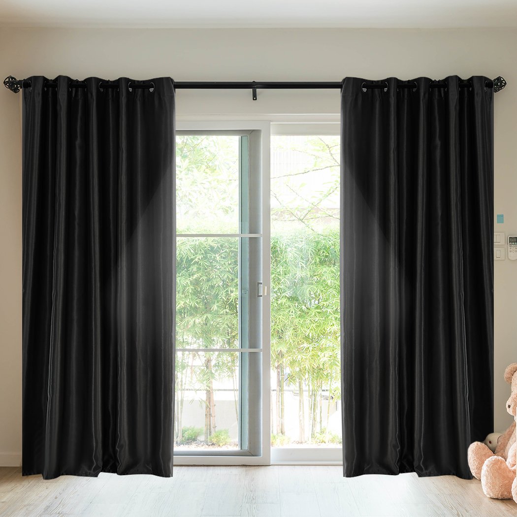living room Bedroom Blockout Curtains Black 300CM x 230CM