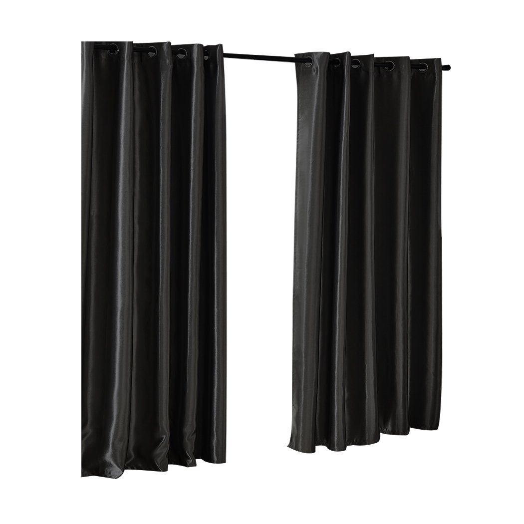 living room Bedroom Blockout Curtains Black 300CM x 230CM