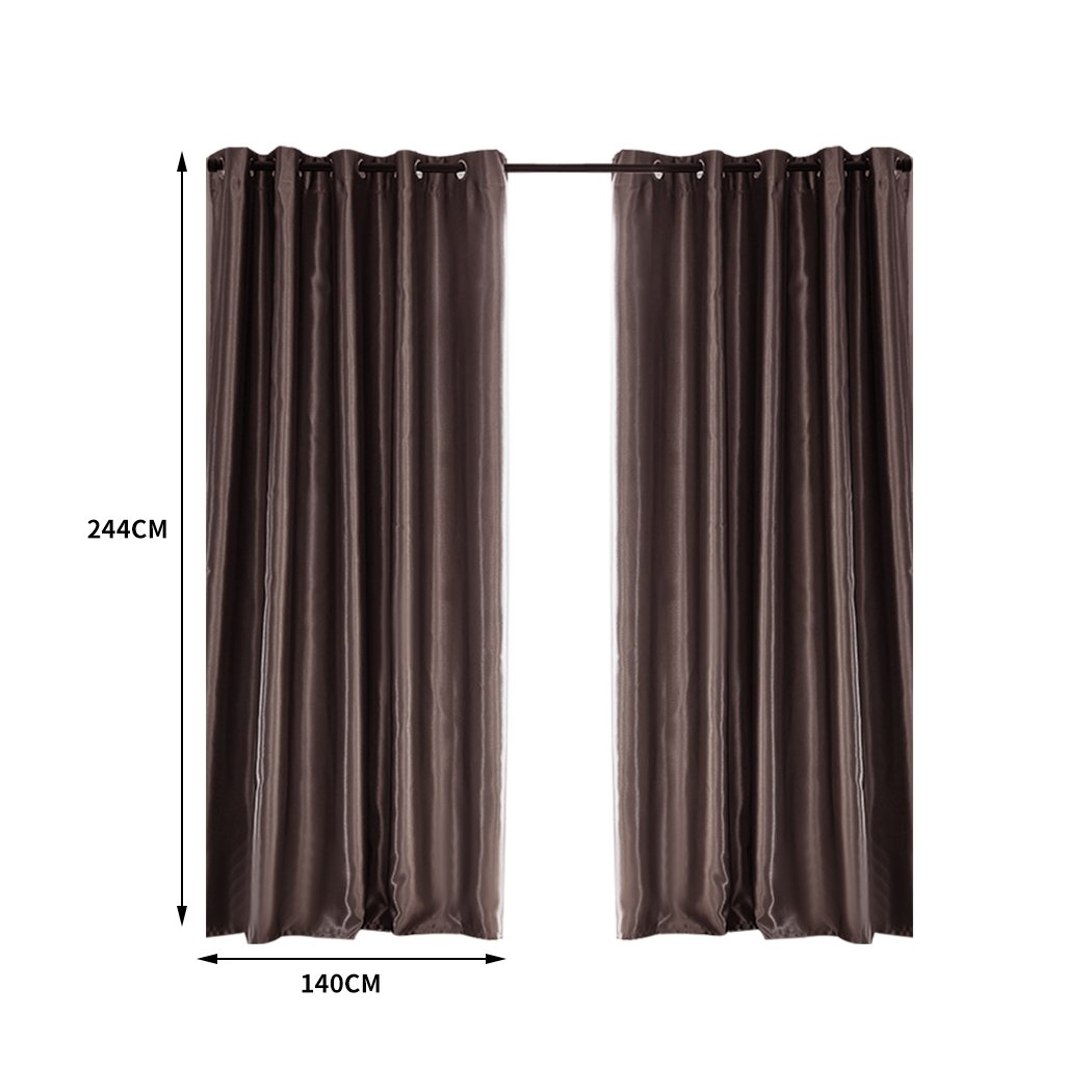 living room Bedroom Blockout Curtains Taupe 140CM x 244CM