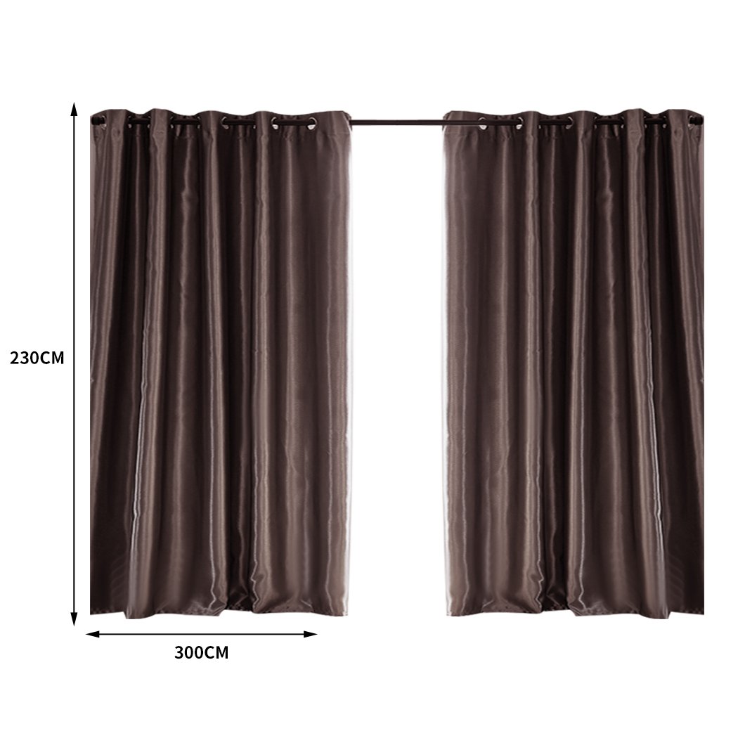 living room Bedroom Blockout Curtains Taupe 300CM x 230CM