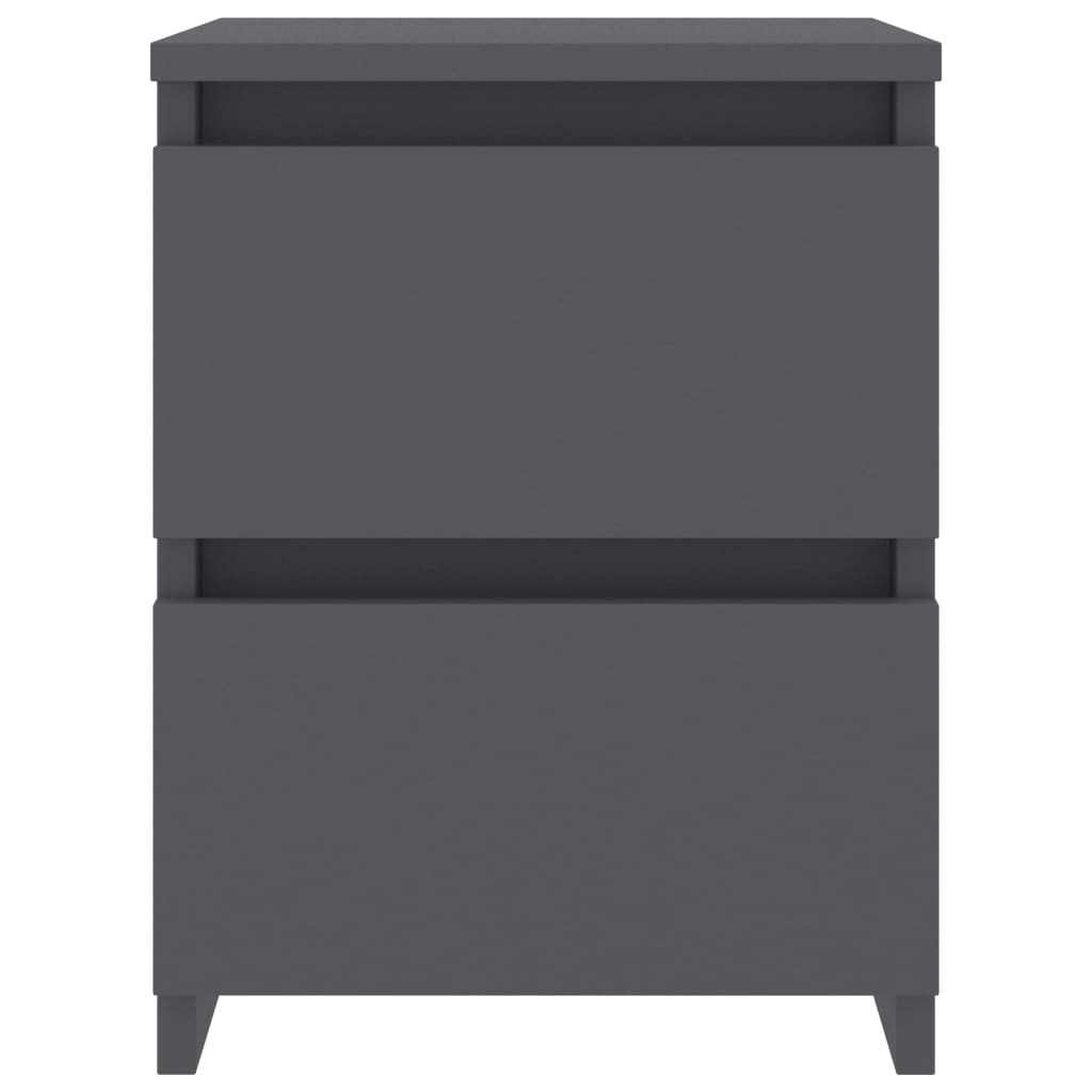 Bedside Cabinet Grey 30x30x40 cm Chipboard